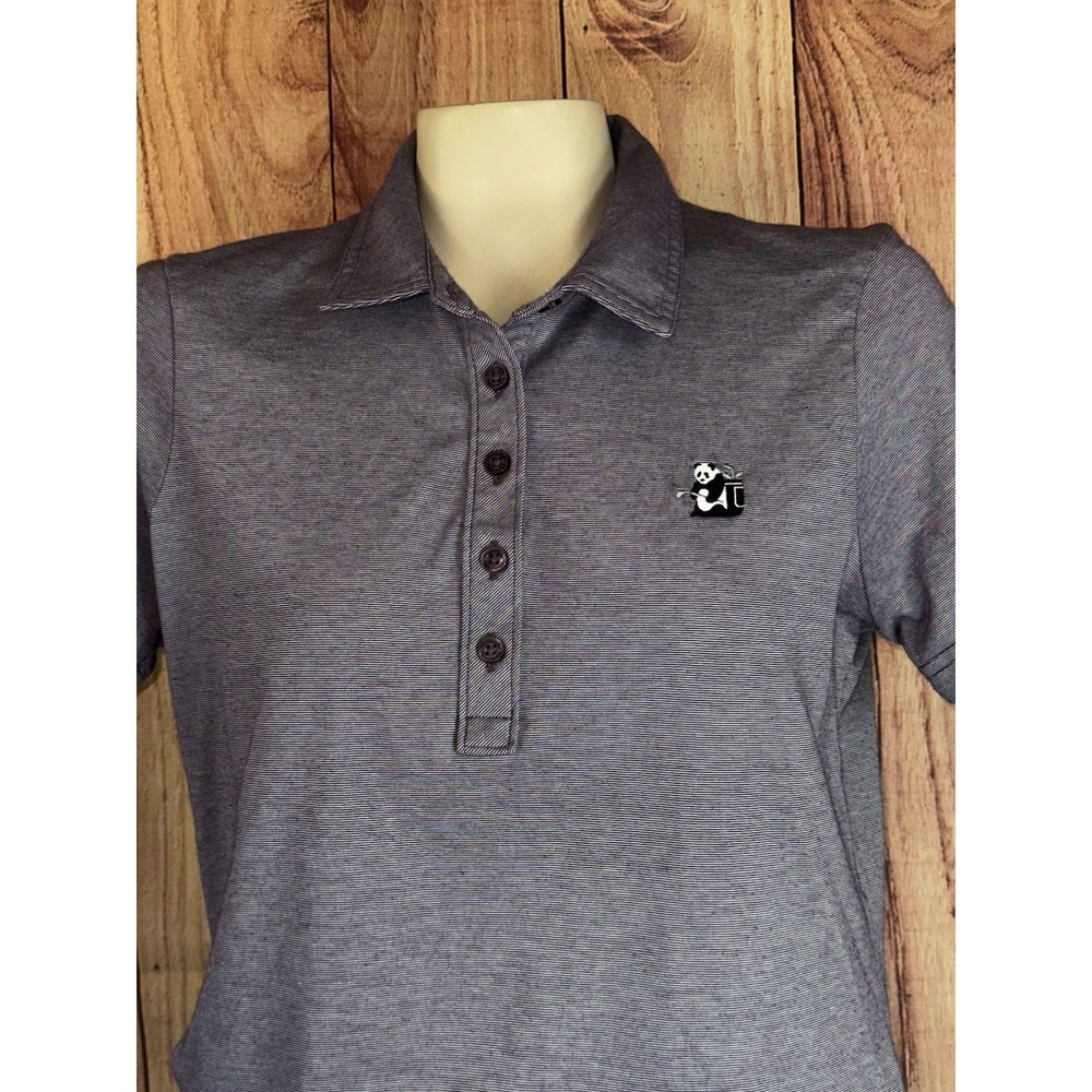Travis Mathew Women's Golf Polo Purple Heather Embroidered Panda Logo Size Large - Picture 3 of 8